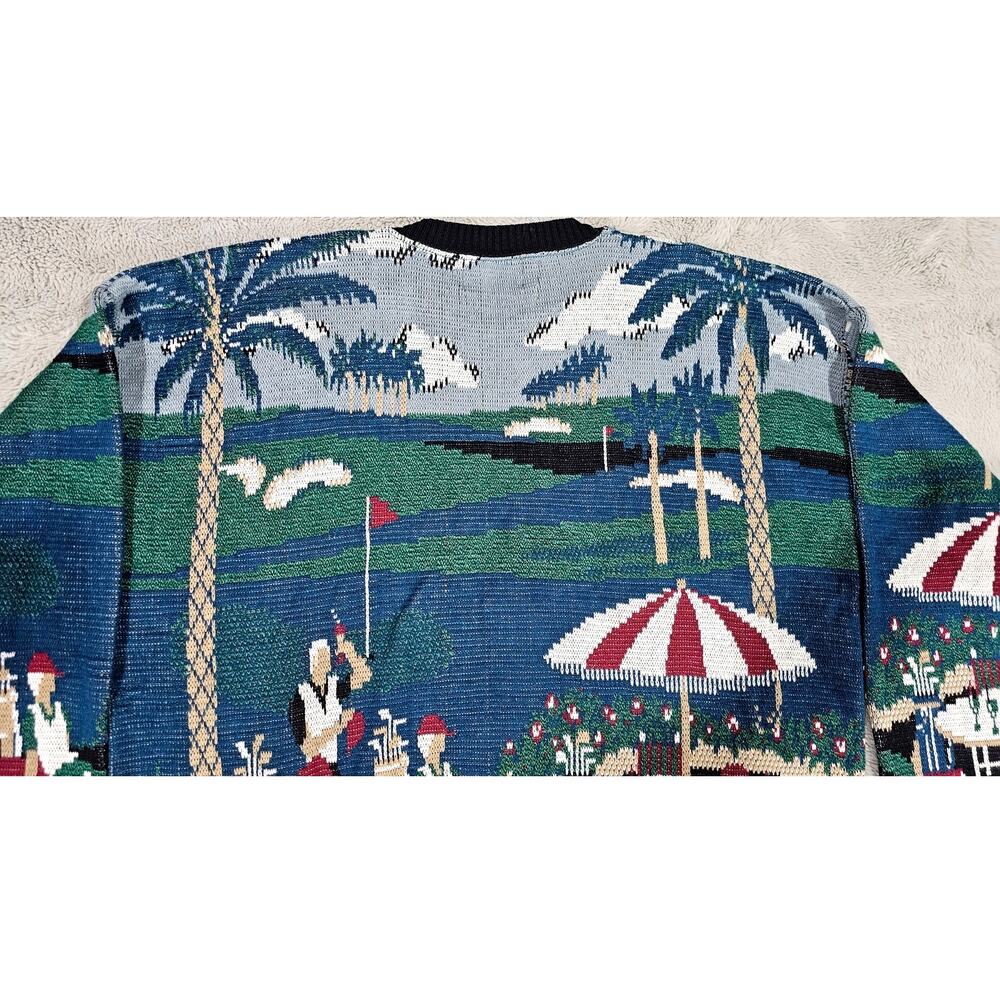 Jack Nicklaus Golf Sweater Country Club, Palm Trees, 100% Cotton, Mens Sz L NEW - Picture 7 of 10